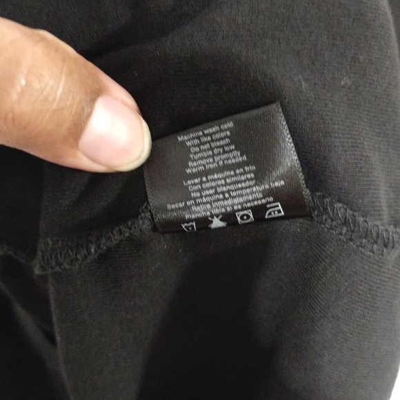 Solid Black Attention Short Sleeves Blouse Size XL 100% Cotton Super Comfy - Picture 6 of 10